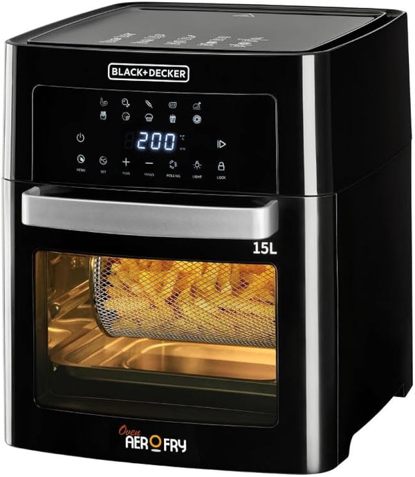 Black & Decker 15L Digital Air Fryer Oven, 1700W-قلاية هوائية من بلاك اند ديكر