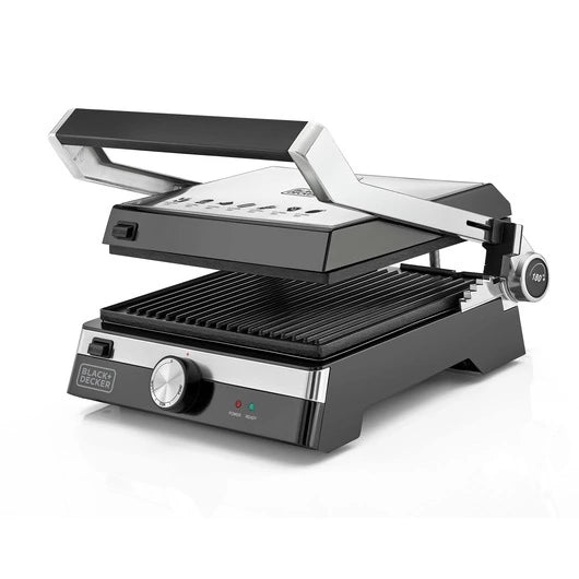 BLACK & DECKER Family Health Grill with 180° Hinge, 2000W- شواية صحية من بلاك اند ديكر