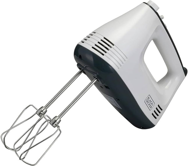 Black & Decker 300W Hand Mixer White-خفاقة يدوية من بلاك اند ديكر