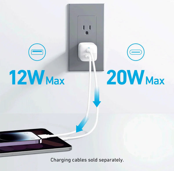 Anker 323 Dual Port Charger 33W Charger- شاحن 33 واط من انكر