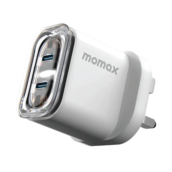 MOMAX 1-CHARGE FLOW 35W 2-PORT USB-C - شاحن بمخرجين تايب سي 35 واط من موماكس