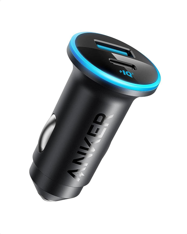 Anker USB C Car Charger Adapter 52.5W with 30W PowerIQ 3.0 Fast Charging Port - شاحن للسيارة 52واط من انكر