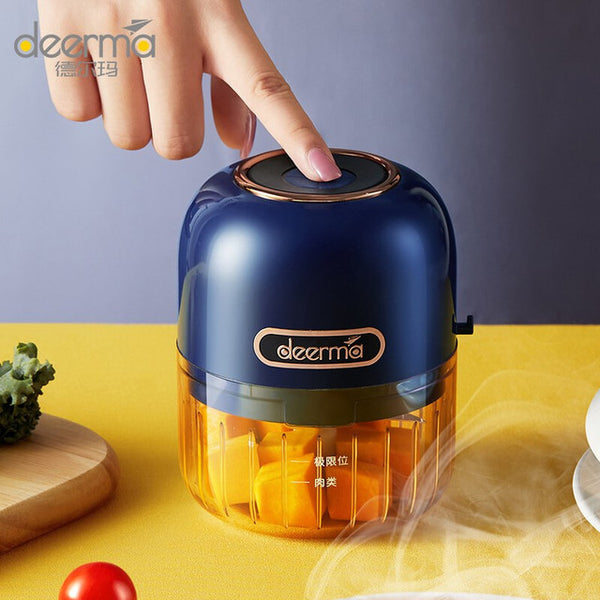 XIAOMI DEERMA JS200 WIRELESS ELECTRIC GARLIC MEAT VEGETABLE GRINDER- مطحنة الخضراوات واللحم من شاومي