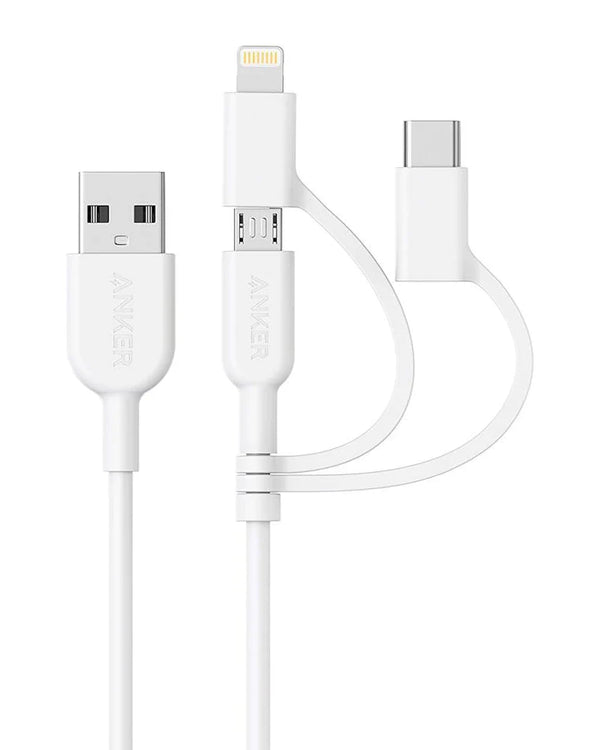 Anker 321 USB-A to Lightning Cable (3ft 3-in-1)