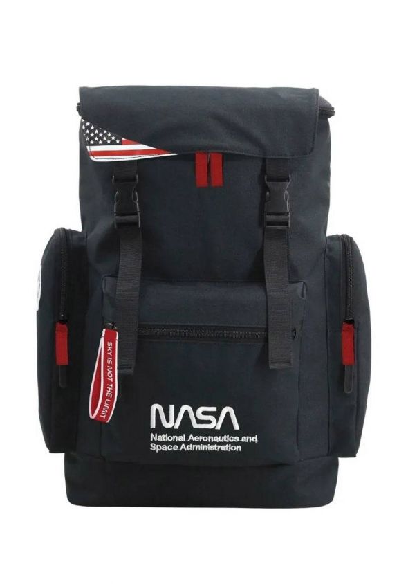 ناسا حقيبة ظهر قماشية NASA Canvas Backpack - أسود