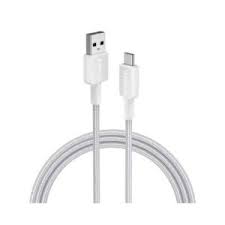 CABLE ANKER 322 USB-A TO USB-C (1M BRAIDED) WHITE - كيبل انكر