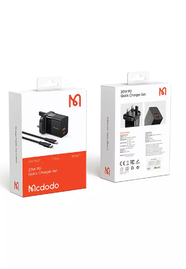 mcdodo travel charger 20wpd - شاحن من مكدودو 20 واط