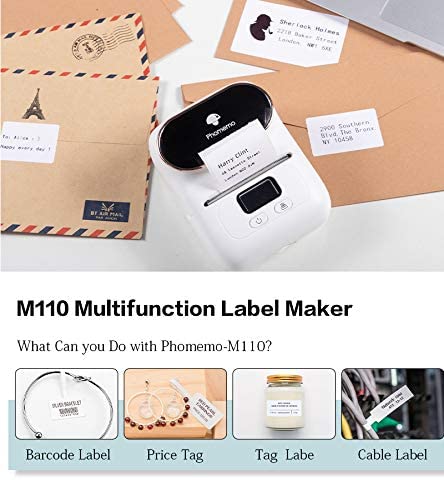 Phomemo-M110 Label Printer- Portable Bluetooth Thermal Mini Label Maker طابعة بلوتوث للملصقات