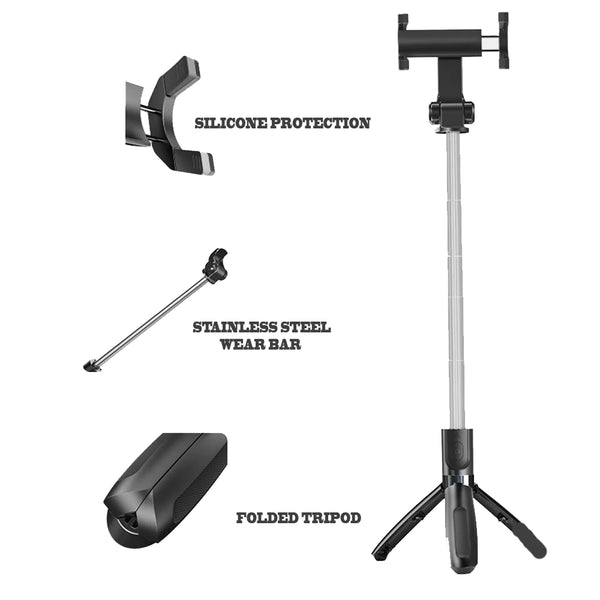 YESIDO SELFIE STICK AND TRIPOD عصا سيلفي وتراي بود